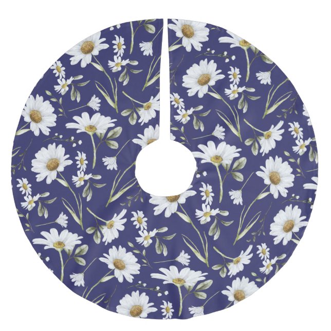 Blume für Weißwasser Polyester Weihnachtsbaumdecke (Vorderseite)