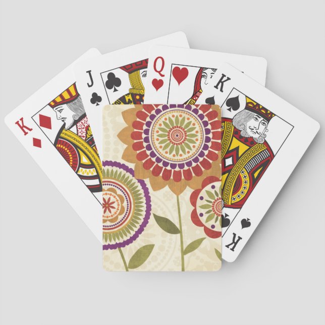 Blume für zeitgenössische Ereignisse Spielkarten (Rückseite)