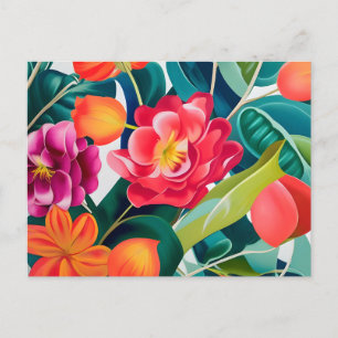 Blume für zeitgenössische Gärten Postkarte