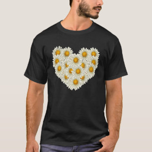Blume Gänseblümchen Herz Botanisch Pflanze Gärtner T-Shirt