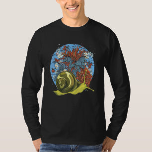 Blume Garden Gastropod Sluggish Animal Slug Flor T-Shirt