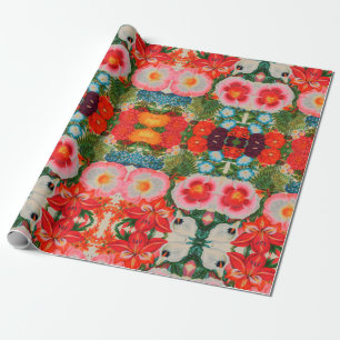 BLUME-GARTENZEICHEN GESCHENKPAPIER