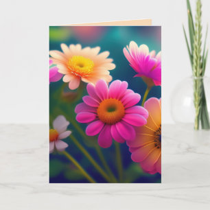 BLUME GEBURTSTAG FARBIGE GREETINGKARTE DANKESKARTE