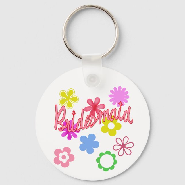 Blume Gefüllte Bridesmaid-Produkte Schlüsselanhänger (Vorderseite)
