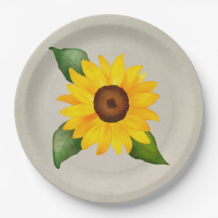 Blume Gelb Pappteller