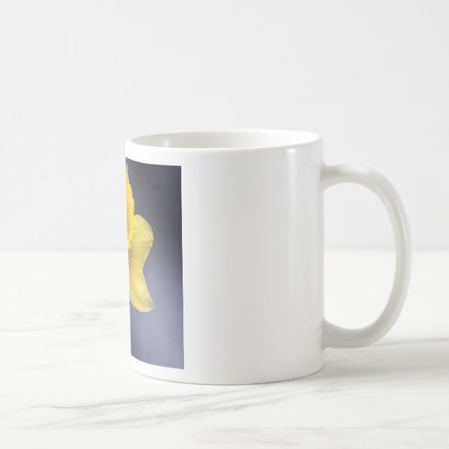Blume Gelbe Narzisse Aquarellfarbe Kaffeetasse (Rechts)