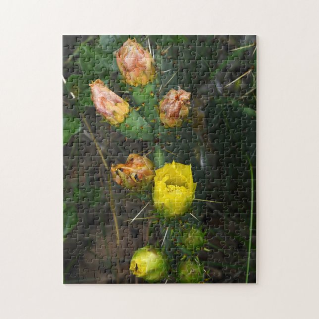 Blume Gelbe und rosa Natur Wildpuzzle (Vertikal)
