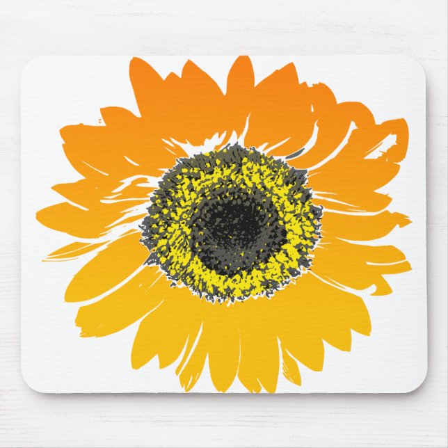 Blume Gelborange Mousepad (Vorne)