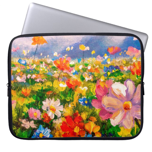 Blume Gemälde Gemälde Gemälde Gemälde Gemälde Laptopschutzhülle (Vorderseite)