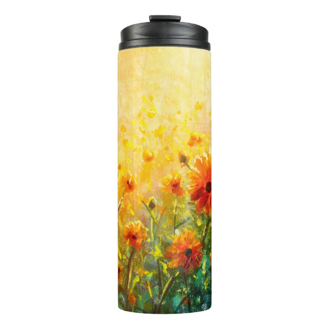 Blume Gemälde Gemälde Gemälde Gemälde Gemälde Thermosbecher (Vorderseite)