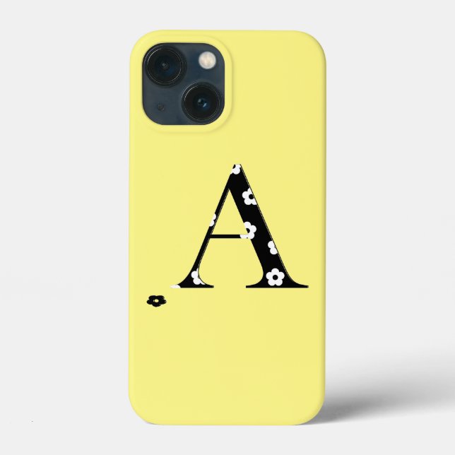 Blume Gemustert Letter A Case-Mate iPhone Fall Hülle (Rückseite)
