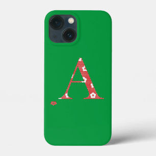 Blume Gemustert Letter A (rot & dots) Case Mate i