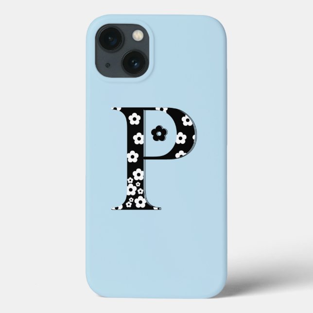 Blume Gemustert Letter P Case-Mate iPhone Fall Hülle (Rückseite)