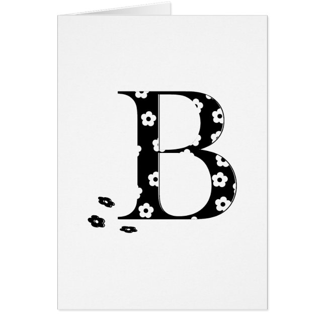 Blume Gemusterter Buchstabe B (Vorne)