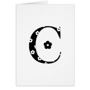 Blume Gemusterter Buchstabe C