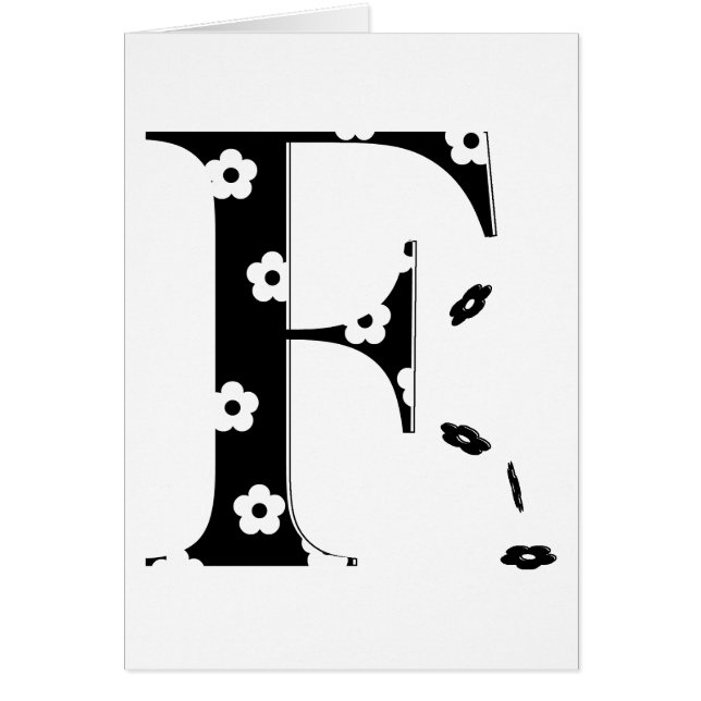 Blume Gemusterter Buchstabe F (Vorne)