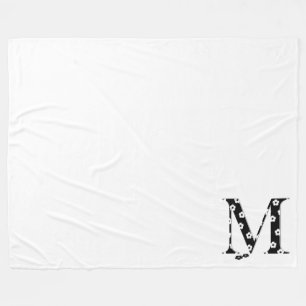 Blume Gemusterter Buchstabe M Fleecedecke