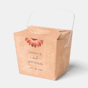 Blume Gerbera auf der Abstrakten Pfirsichhochzeit Geschenkschachtel