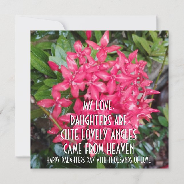 BLUME-GESCHENK FÜR DEN TOCHTERTAG (Vorderseite)