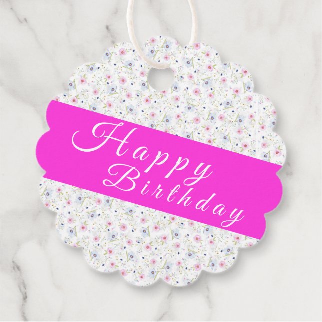 Blume Geschenkanhänger (Rückseite)