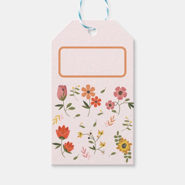 Blume Geschenkanhänger (Vorderseite)