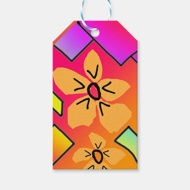 Blume Geschenkanhänger (Vorderseite)
