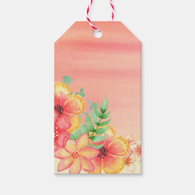 Blume Geschenkanhänger (Vorderseite)
