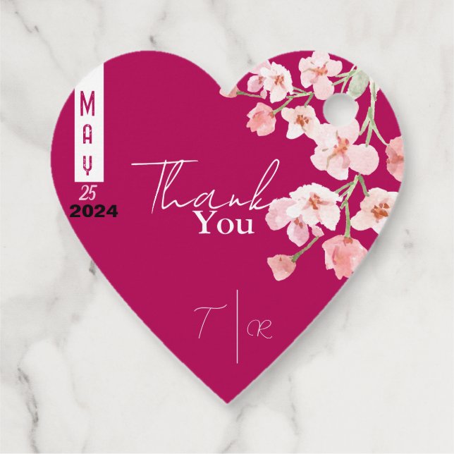 Blume Geschenkanhänger (Rückseite)