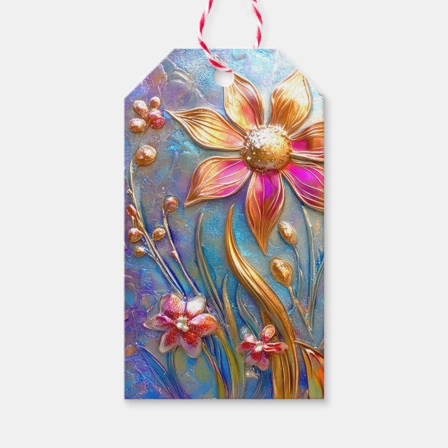Blume Geschenkanhänger (Vorderseite)