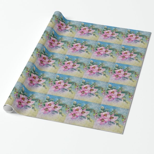 Blume Geschenkpapier (Ungerollt)