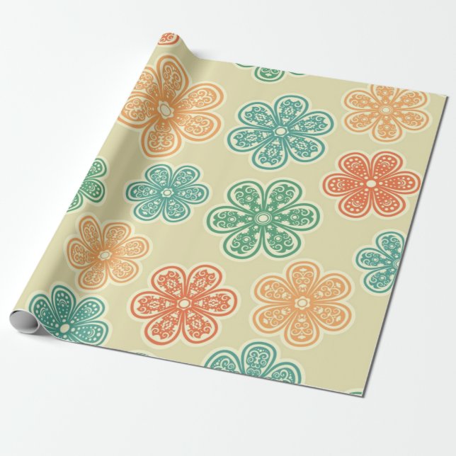 Blume Geschenkpapier (Ungerollt)