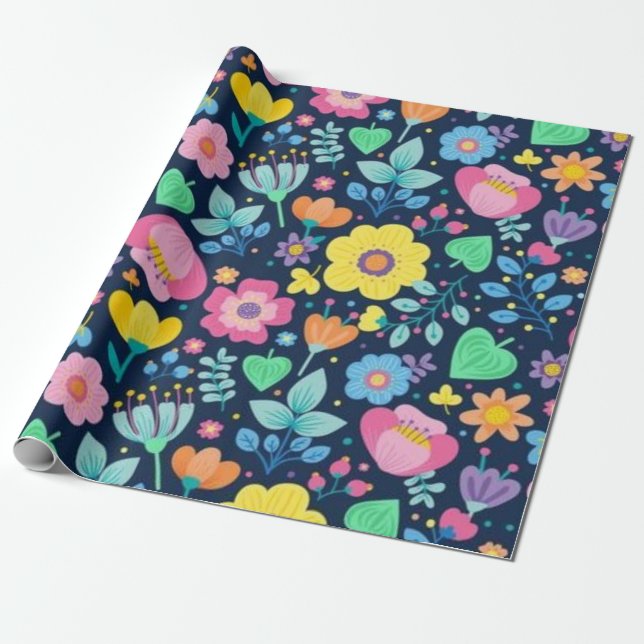 Blume Geschenkpapier (Ungerollt)