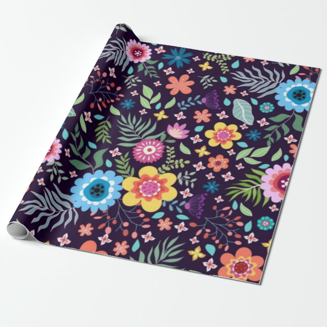 Blume Geschenkpapier (Ungerollt)