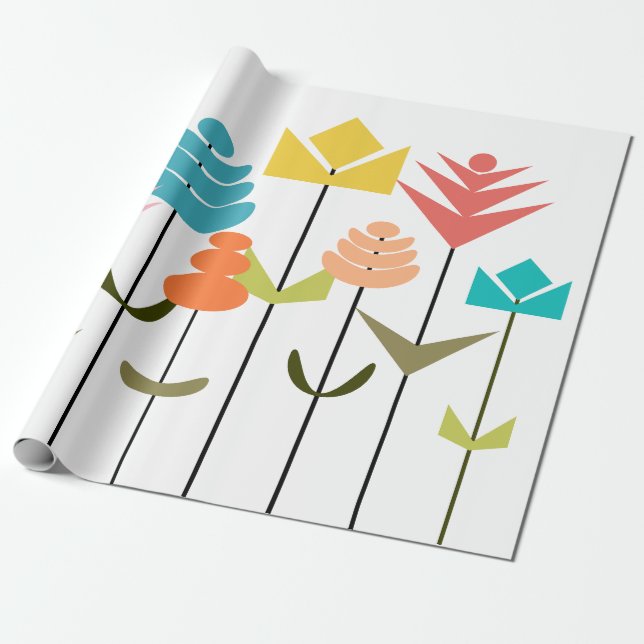 Blume Geschenkpapier (Ungerollt)