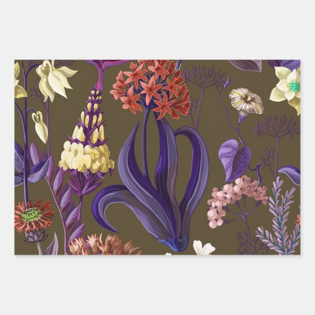 Blume Geschenkpapier Set (Vorderseite)