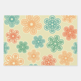 Blume Geschenkpapier Set