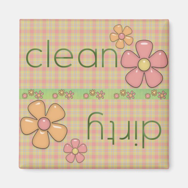 Blume Geschirrspülmaschine Magnet (Vorne)