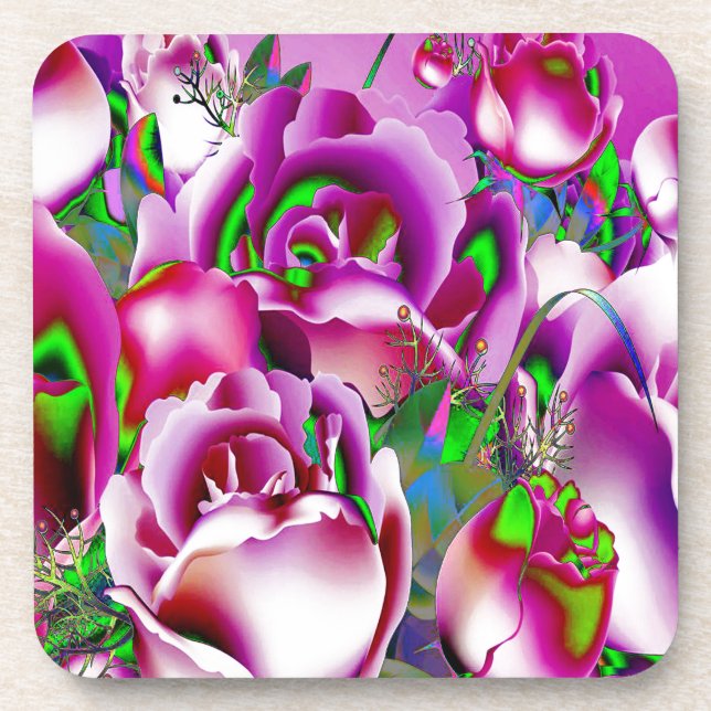 Blume Getränkeuntersetzer (Vorderseite)
