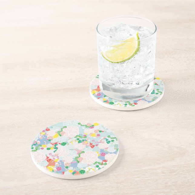 Blume Getränkeuntersetzer (Seite)