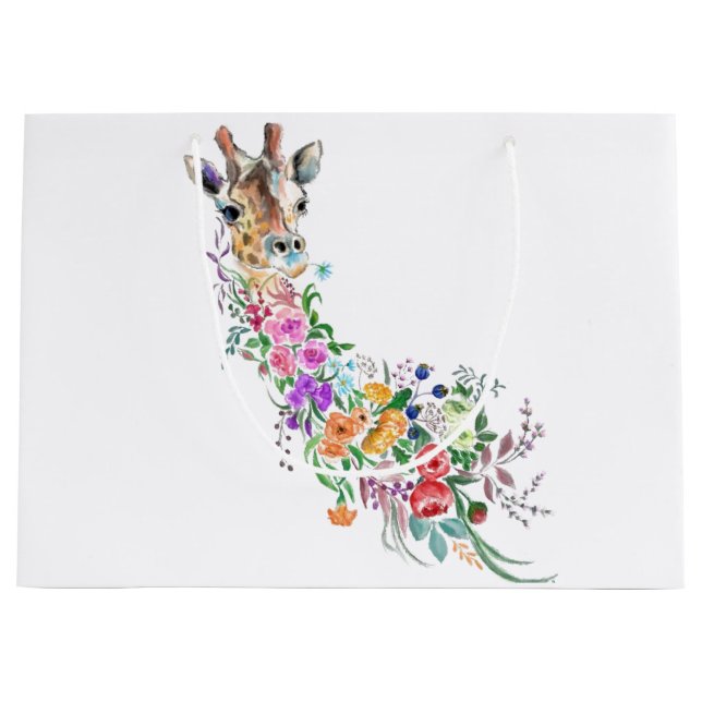 Blume Giraffe-Geschenktasche Große Geschenktüte (Vorderseite)