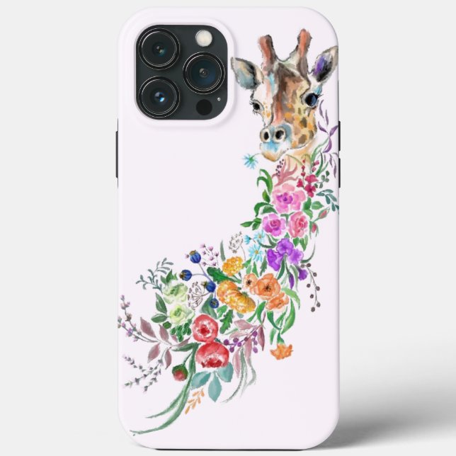 Blume Giraffe iPhone Case (Rückseite)