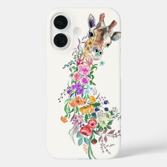 Blume Giraffe iPhone Case (Rückseite)