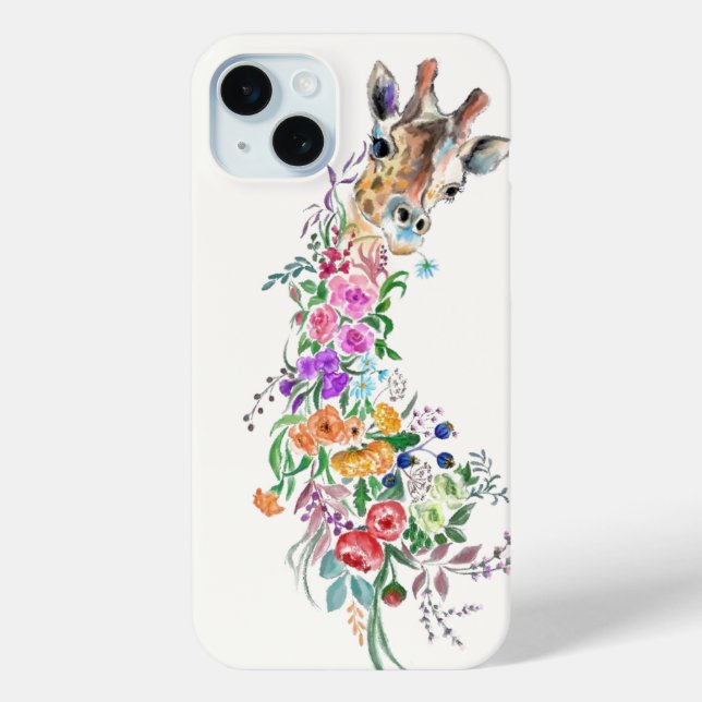 Blume Giraffe iPhone Case (Rückseite)