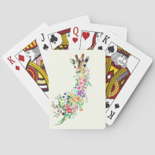 Blume Giraffe Spielkarten