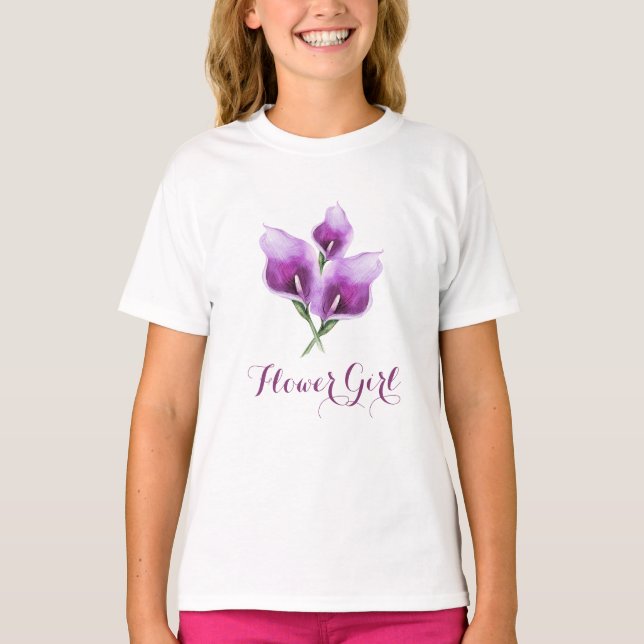 Blume Girl Lila Calla Lily Frische Pasta machen T-Shirt (Vorderseite)