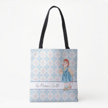 Blume Girl Pastel Blau Rosa Muster bearbeitbar