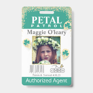 Blume Girl Petal Patrol Abzeichen Ausweis