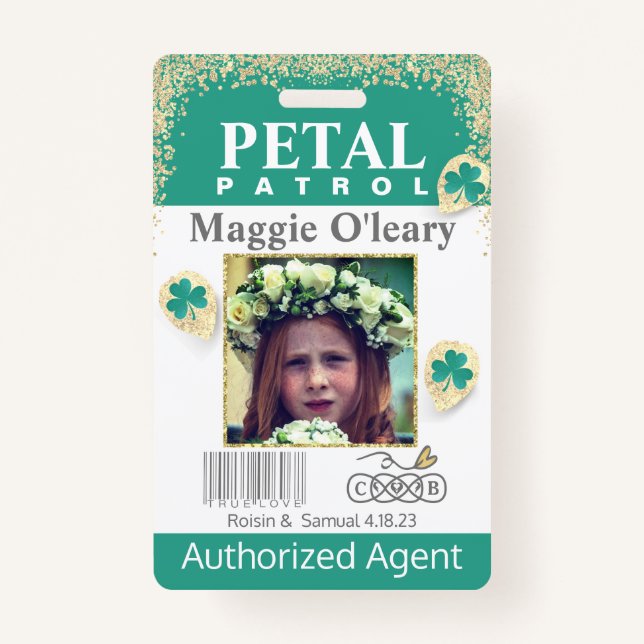 Blume Girl Petal Patrol Abzeichen Ausweis (Vorderseite)