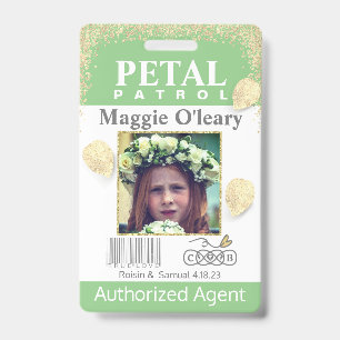 Blume Girl Petal Patrol Abzeichen Ausweis
