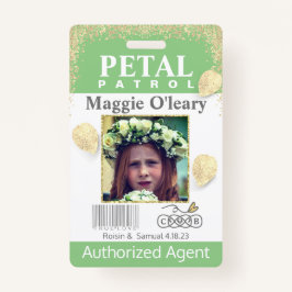 Blume Girl Petal Patrol Abzeichen Ausweis
